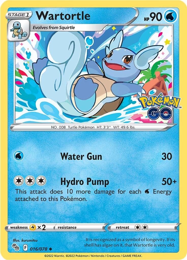 Wartortle - 016/078 - Uncommon Pokemon Go