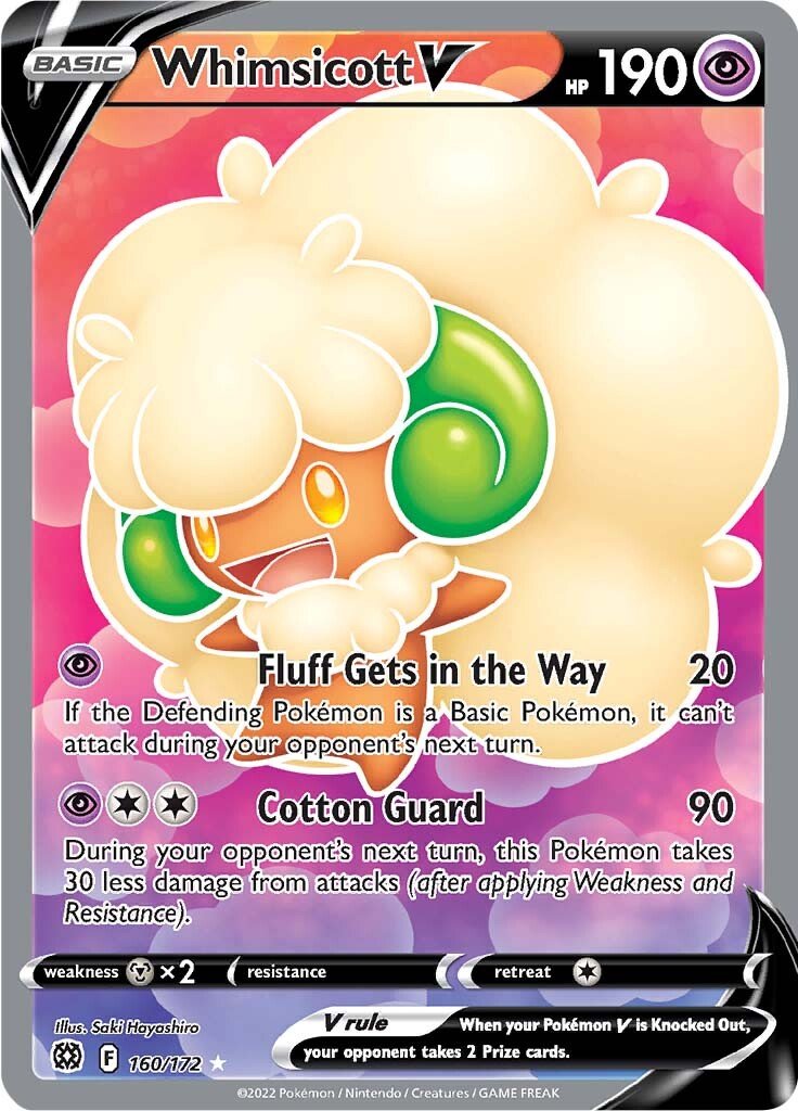 Whimsicott V - 160/172 - Full Art Ultra Rare