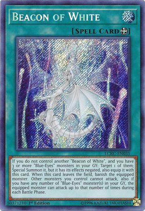 Beacon of White - LCKC-EN035 - Secret Rare 1st Edition-Cherry Collectables