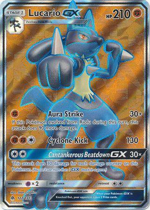 Lucario GX - 122/131 - Full Art Ultra Rare - Forbidden Light-Cherry Collectables