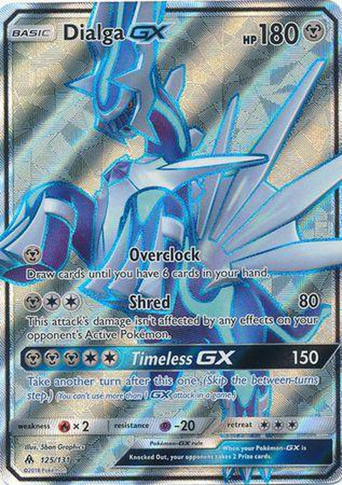 FULL ART Dialga GX - 125/131 - Ultra Rare - Forbidden Light Cherry Collectables FULL ART Dialga GX - 125/131 - Ultra Rare - Forbidden Light Cherry Collectables