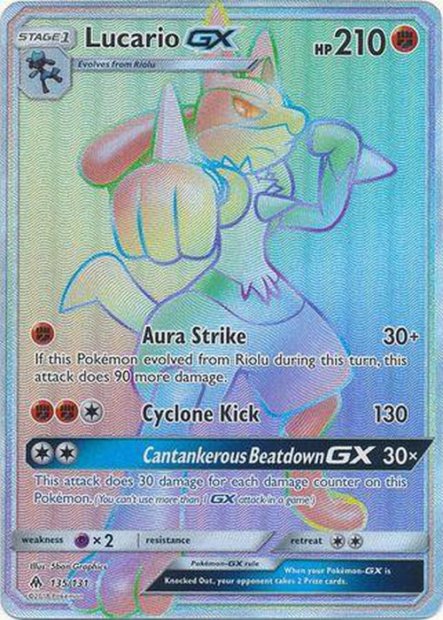 Lucario GX - 135/131 - Hyper Rare - Forbidden Light-Cherry Collectables