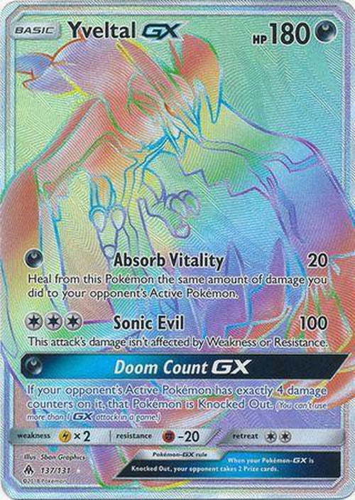 Yveltal GX - 137/131 - Hyper Rare - Forbidden Light-Cherry Collectables