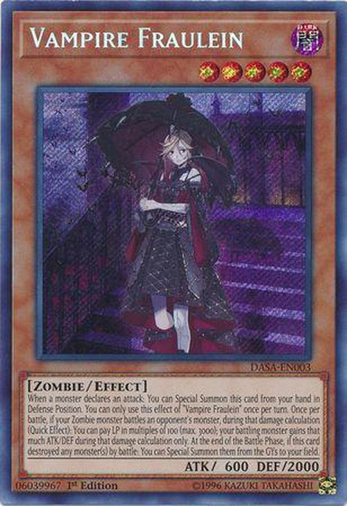 Vampire Fraulein - DASA-EN003 - Secret Rare 1st Edition-Cherry Collectables