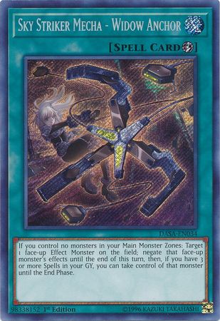 Sky Striker Mecha - Widow Anchor - DASA-EN034 - Secret Rare 1st Edition-Cherry Collectables
