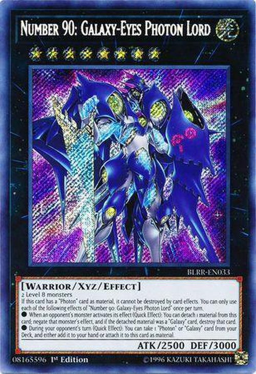 Number 90 Galaxy-Eyes Photon Lord - BLRR-EN033 - Secret Rare 1st Edition-Cherry Collectables