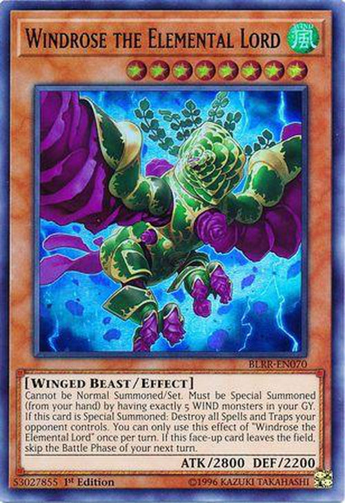 Windrose the Elemental Lord - BLRR-EN070 - Ultra Rare 1st Edition-Cherry Collectables