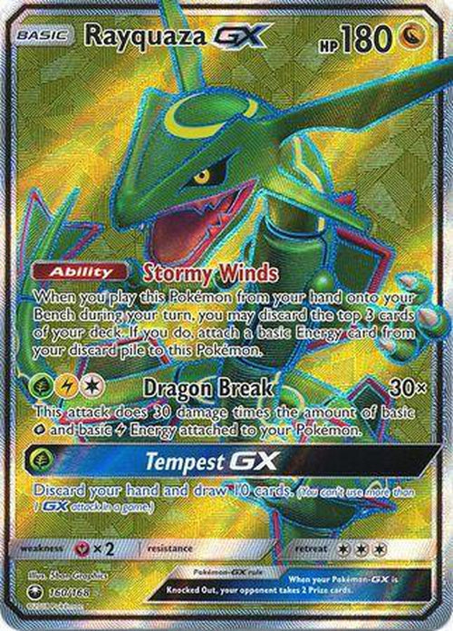 Rayquaza GX - 160/168 - Full Art Ultra Rare - Celestial Storm-Cherry Collectables