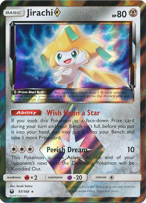 Jirachi Prism Star - 97/168 - Holo Rare Celestial Storm-Cherry Collectables