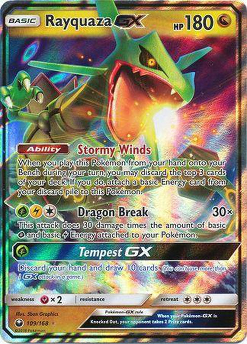 Rayquaza GX - 109/168 - Ultra Rare - Celestial Storm-Cherry Collectables