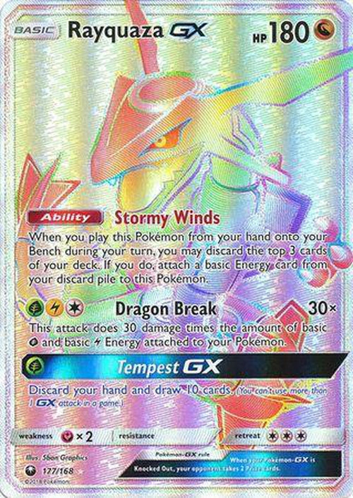 Rayquaza GX - 177/168 - Hyper Rare - Celestial Storm-Cherry Collectables