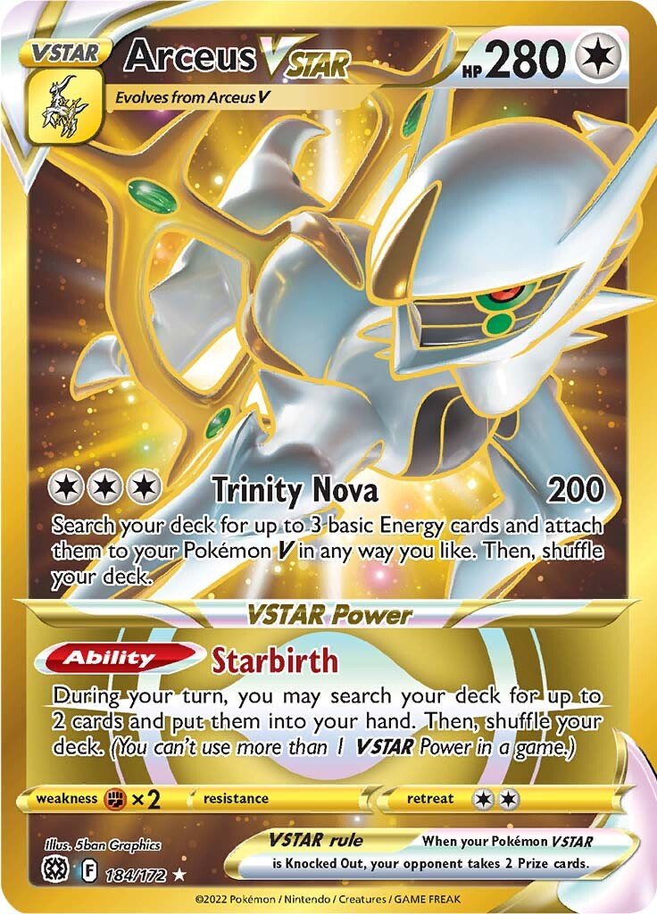 Arceus VSTAR - 184/172 - Secret Rare