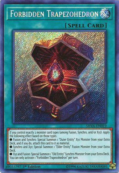 Forbidden Trapezohedron - SHVA-EN019 - Secret Rare 1st Edition-Cherry Collectables