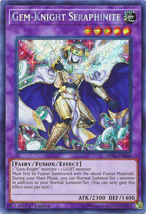 Gem-Knight Seraphinite - SHVA-EN048 - Secret Rare 1st Edition-Cherry Collectables