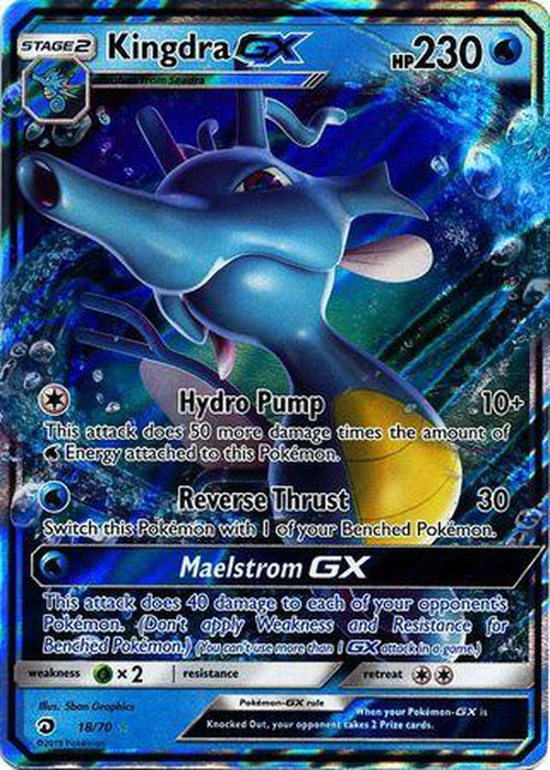 Kingdra GX - 18/70 - Ultra Rare - Dragon Majesty-Cherry Collectables