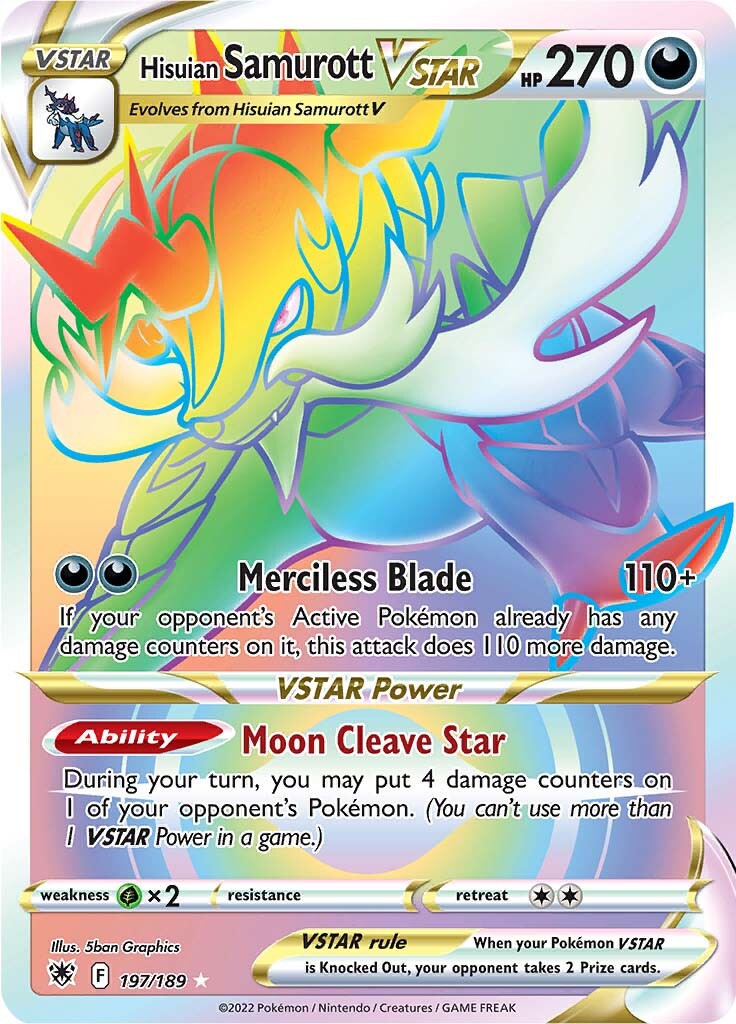 Hisuian Samurott VSTAR - 197/189 - Hyper Rare
