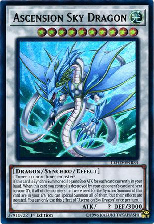 Ascension Sky Dragon - LEHD-ENA34 - Ultra Rare 1st Edition-Cherry Collectables