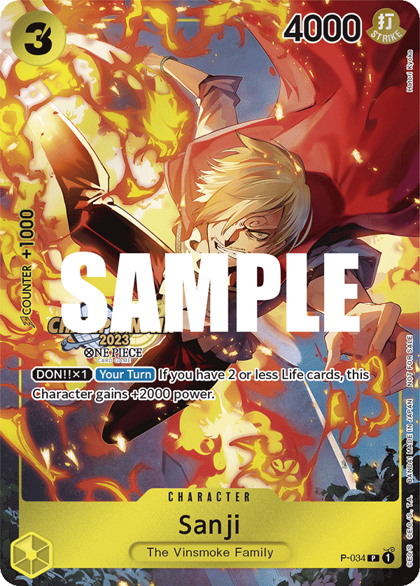 Sanji - P-034 - Championship 2023 Event Pack Promo