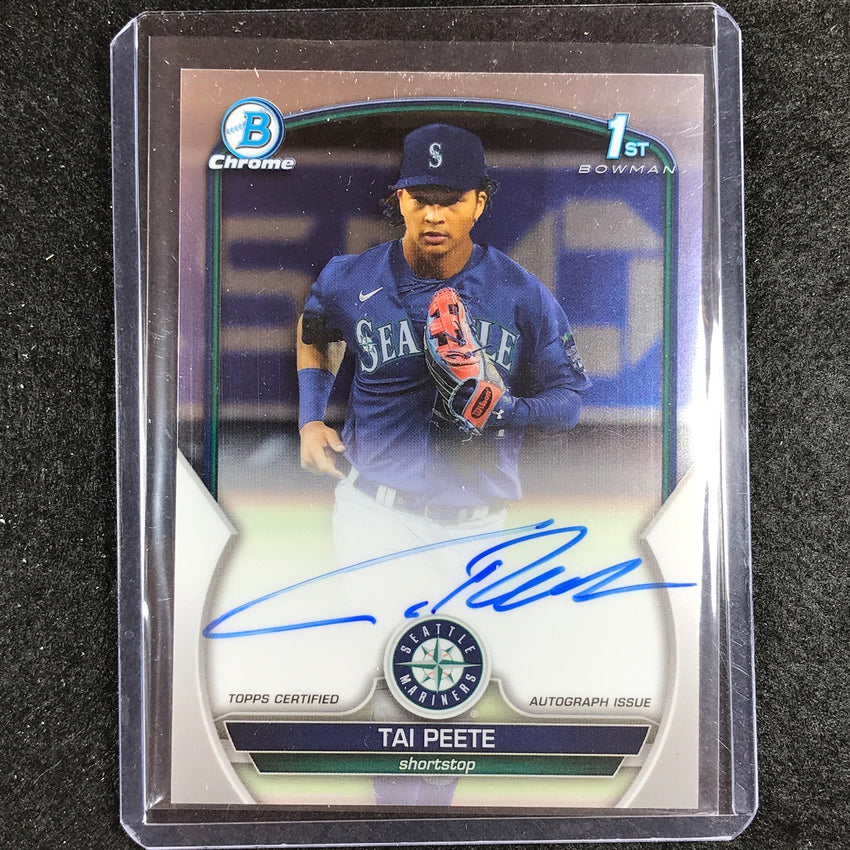 2023 Bowman Draft Mlb Tai Peete 1st Bowman Chrome Prospect Auto No Tp
