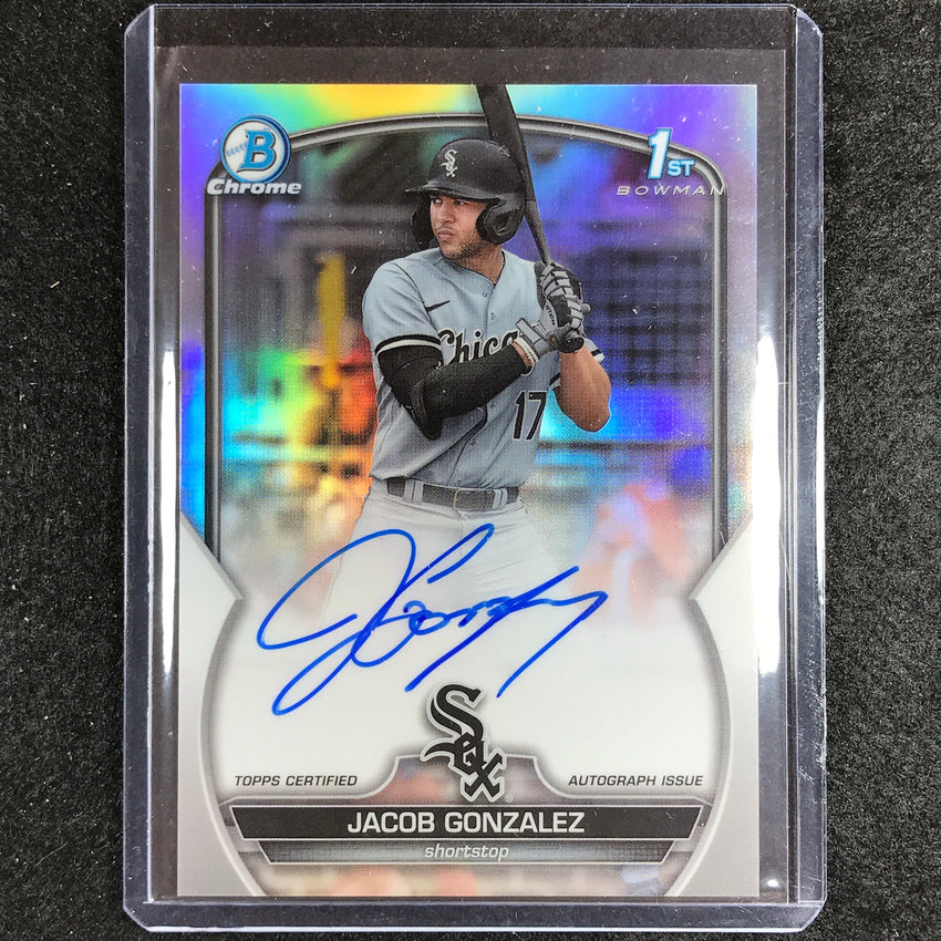 2023 Bowman Draft Mlb Jacob Gonzalez 1st Bowman Prospect Auto Refractor 287/499