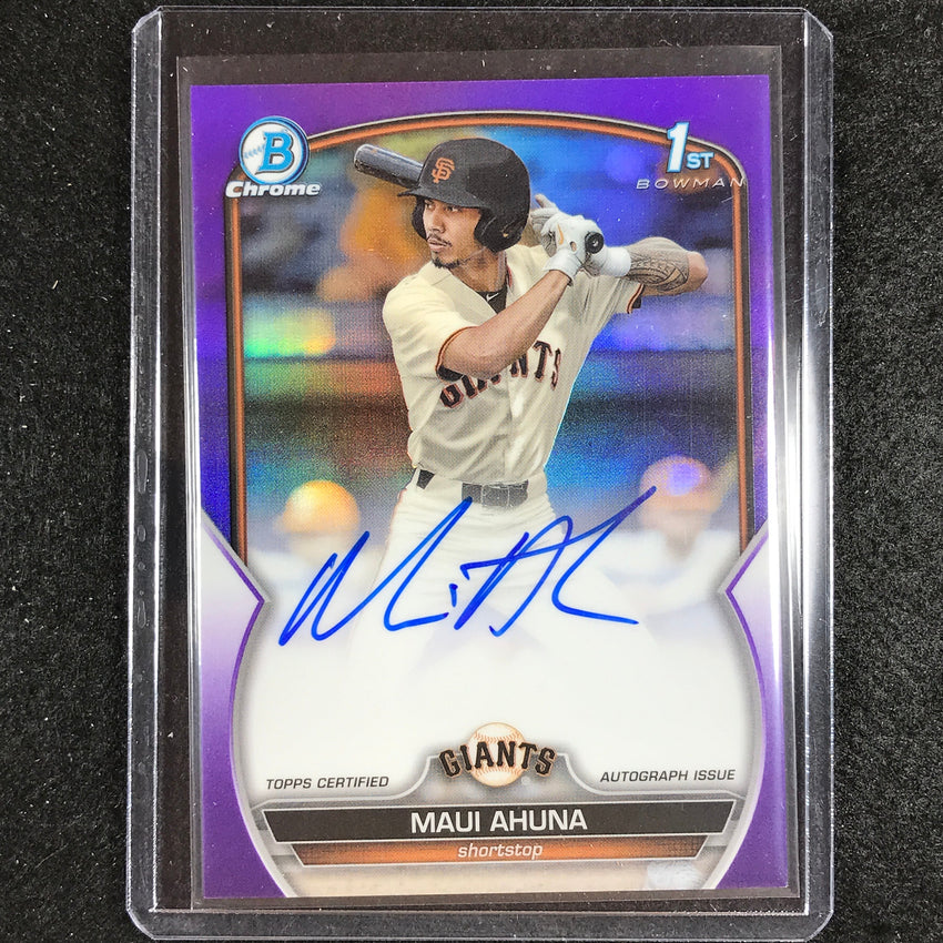 2023 Bowman Draft Mlb Maui Ahuna 1st Bowman Chrome Prospect Auto Purple 62/250