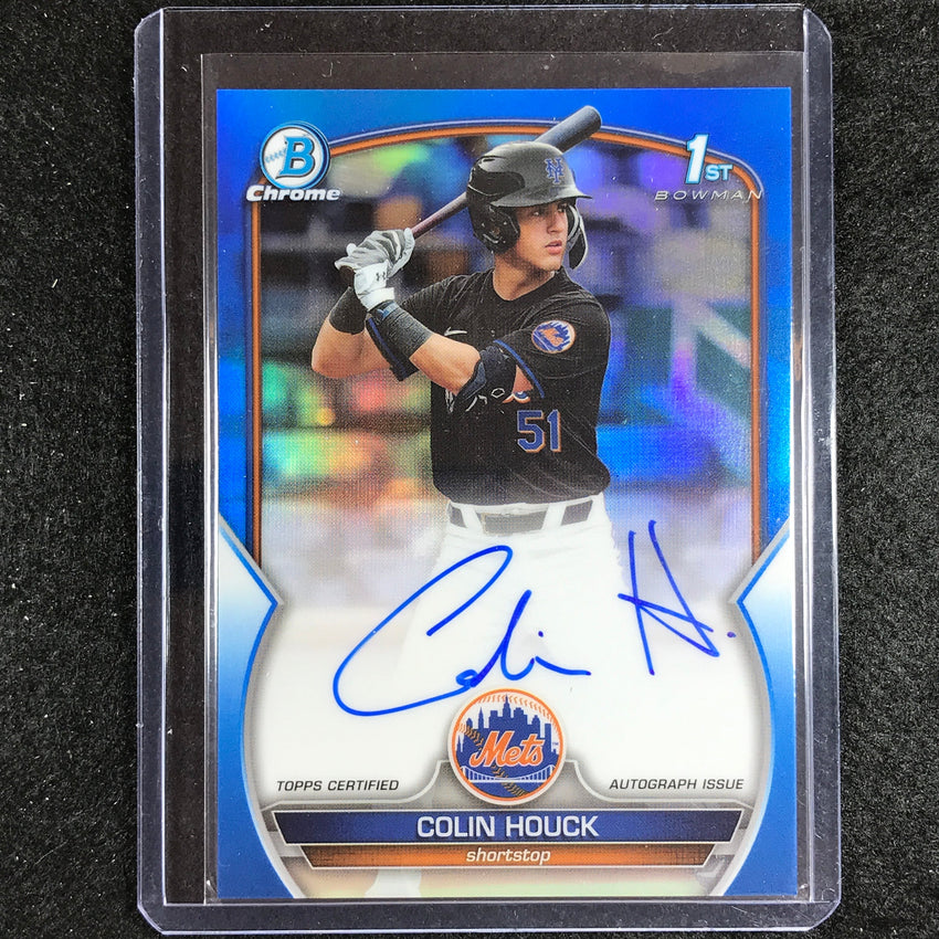 2023 Bowman Draft Mlb Colin Houck 1st Bowman Chrome Prospect Auto Blue 27/150