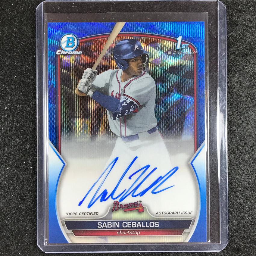 2023 Bowman Draft Mlb Sabin Ceballos 1st Bowman Prospect Auto Blue Wave 31/150