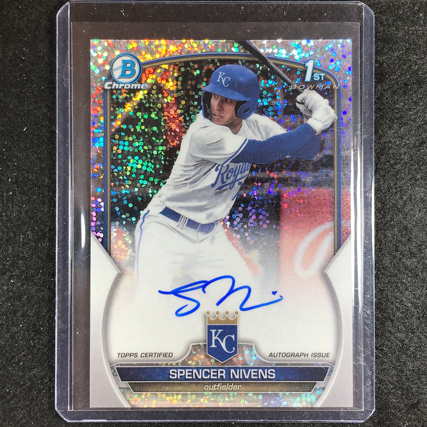 2023 Bowman Draft Mlb Spencer Nivens 1st Bowman Prospect Auto Sparkle 2/71