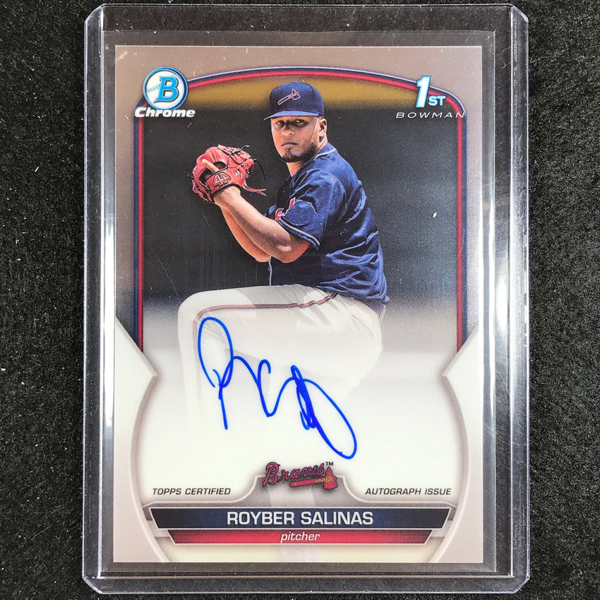 2023 Bowman Chrome Mlb Royber Salinas 1st Bowman Chrome Prospect Auto Base No Rss