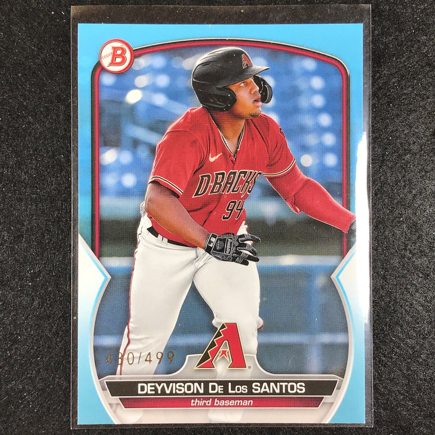 2023 Bowman Draft Mlb Deyvison De Los Santos Base Paper Sky Blue 430/499