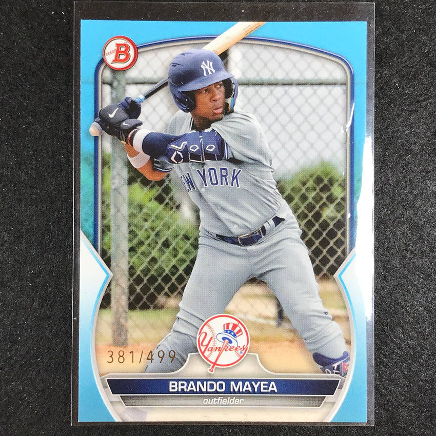 2023 Bowman Draft Mlb Brando Mayea Base Paper Sky Blue 381/499