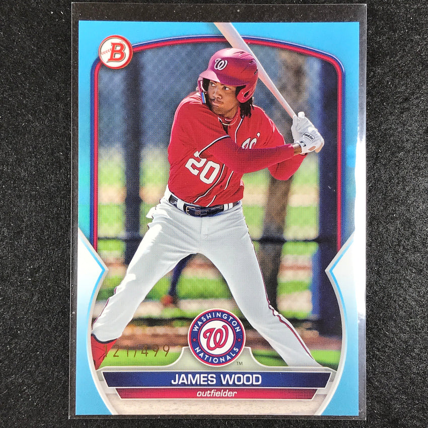 2023 Bowman Draft Mlb James Wood Base Paper Sky Blue 121/499