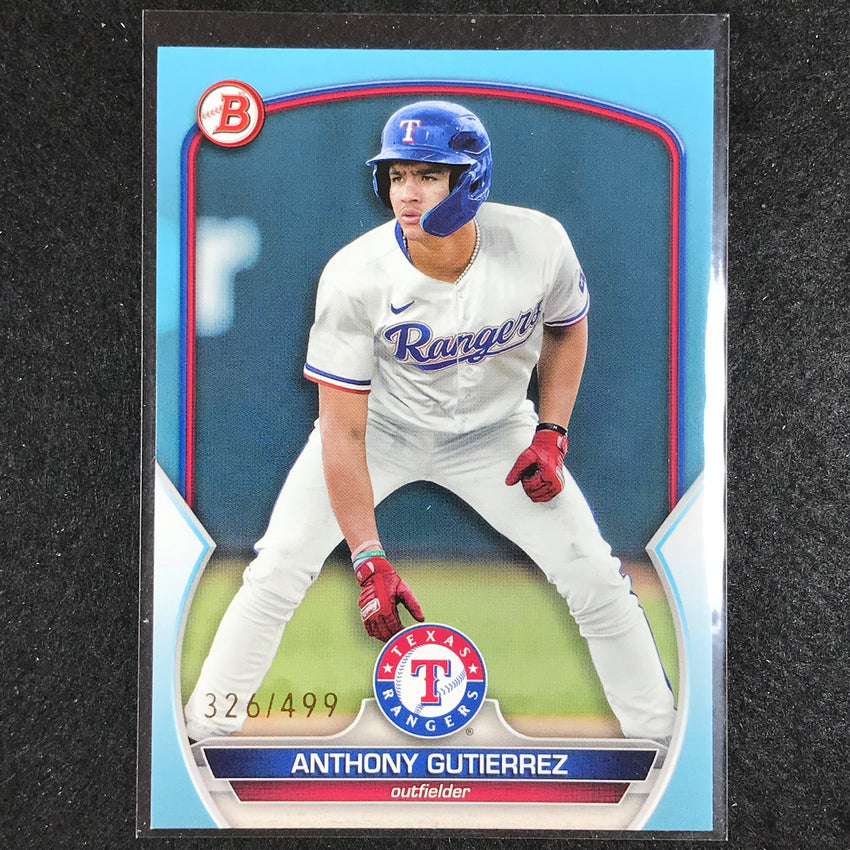 2023 Bowman Draft Mlb Anthony Gutierrez Base Paper Sky Blue 326/499