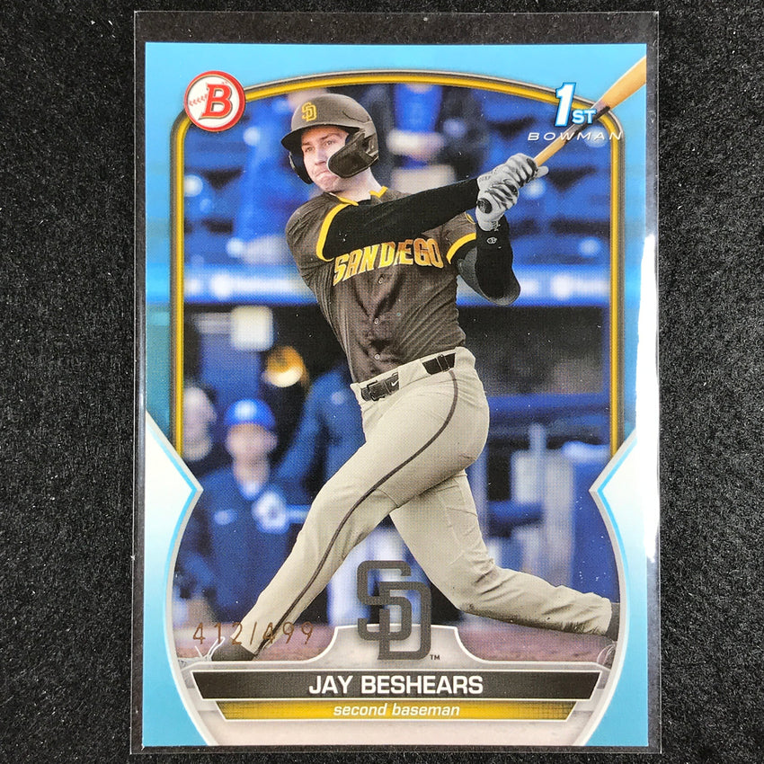 2023 Bowman Draft Mlb Jay Beshears 1st Bowman Base Paper Sky Blue 412/499