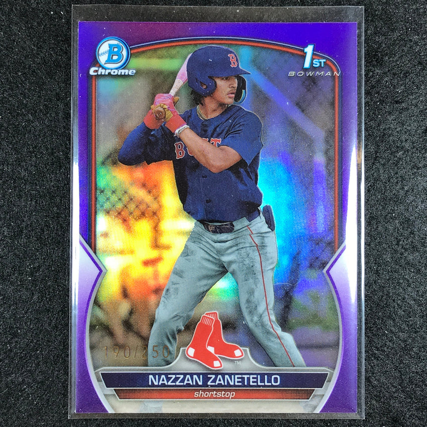 2023 Bowman Draft Mlb Nazzan Zanetello 1st Bowman Base Chrome Purple 190/250