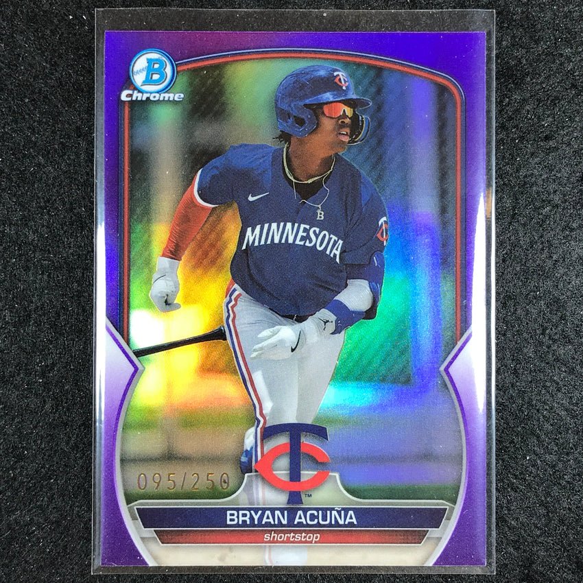 2023 Bowman Draft MLB BRYAN ACUNA Base Chrome Purple 95/250