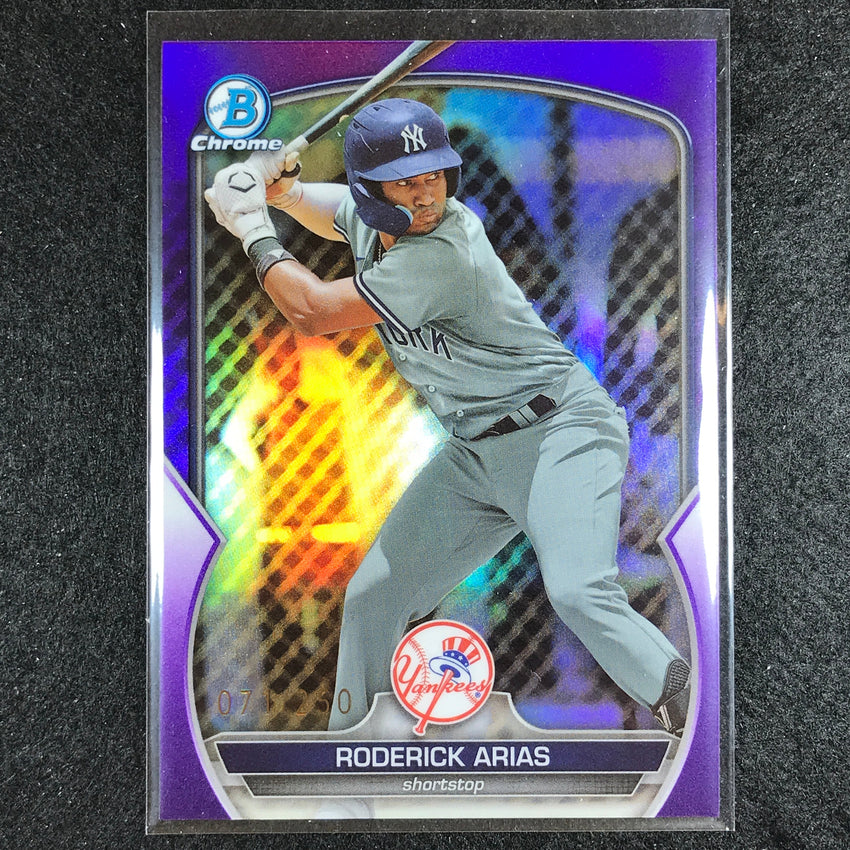 2023 Bowman Draft Mlb Roderick Arias Base Chrome Purple 71/250