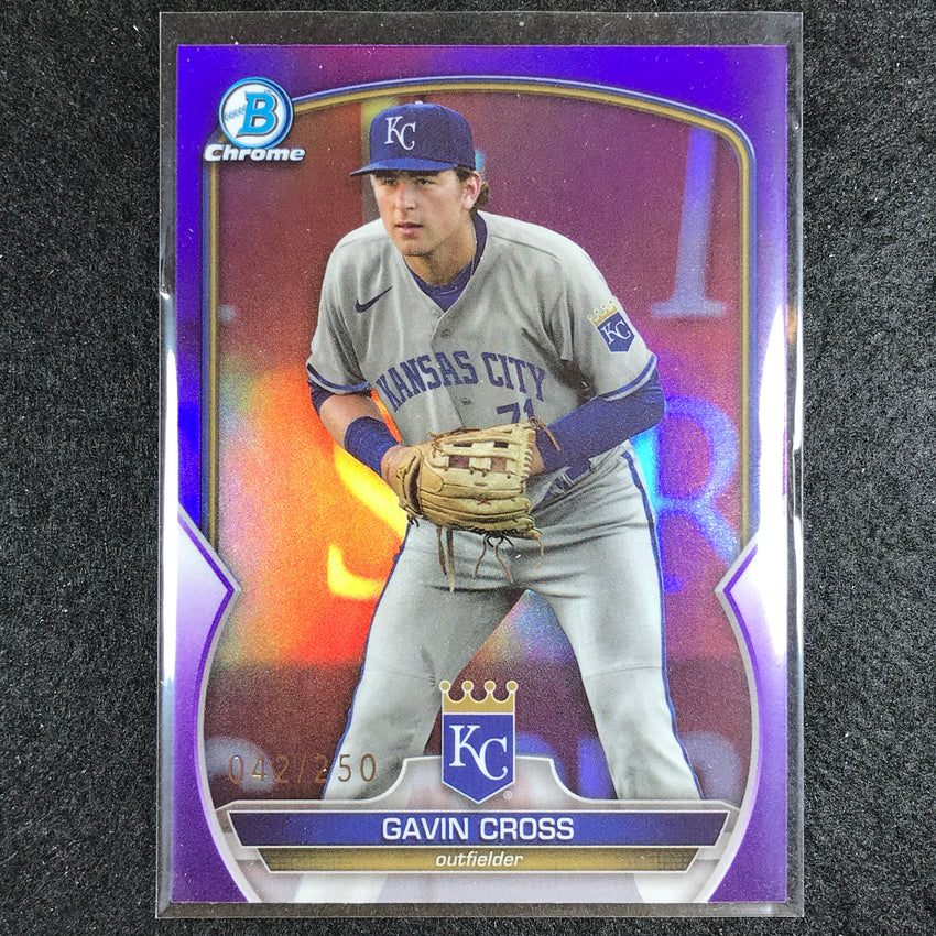 2023 Bowman Draft Mlb Gavin Cross Base Chrome Purple 42/250