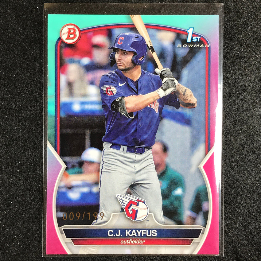 2023 Bowman Draft Mlb C.j. Kayfus 1st Bowman Base Paper Aqua Pink Gradient 9/199