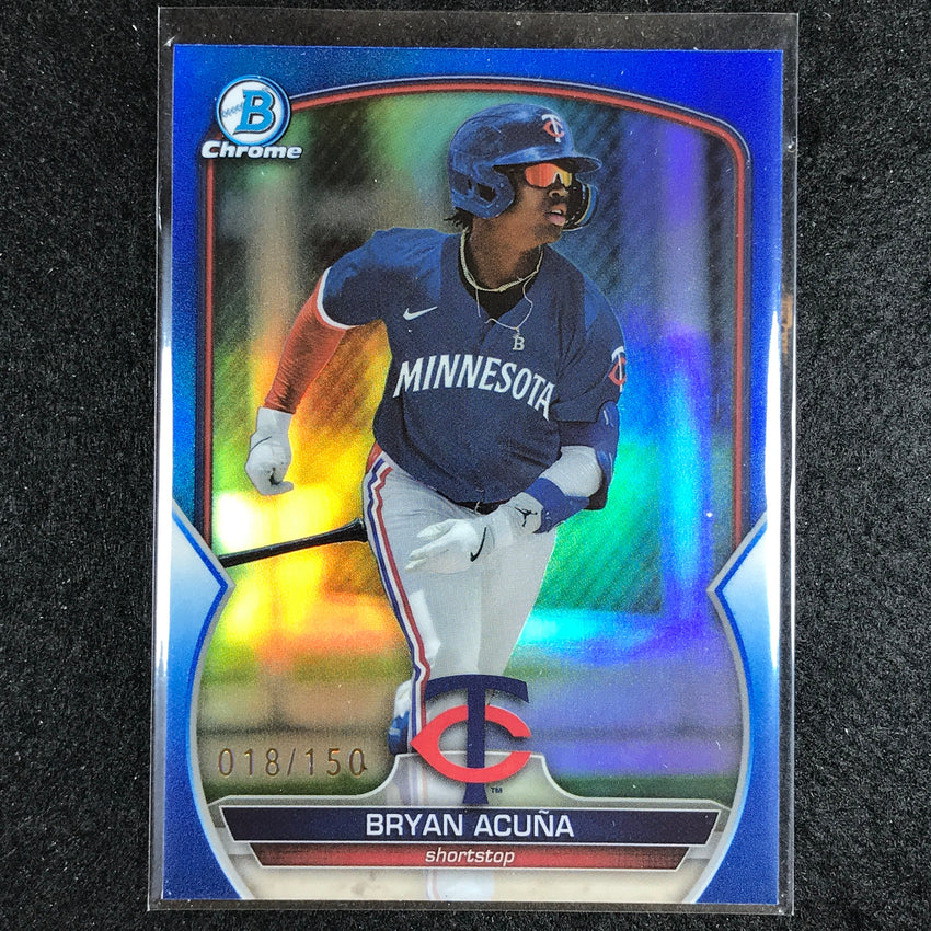 2023 Bowman Draft MLB BRYAN ACUNA Base Chrome Blue 18/150