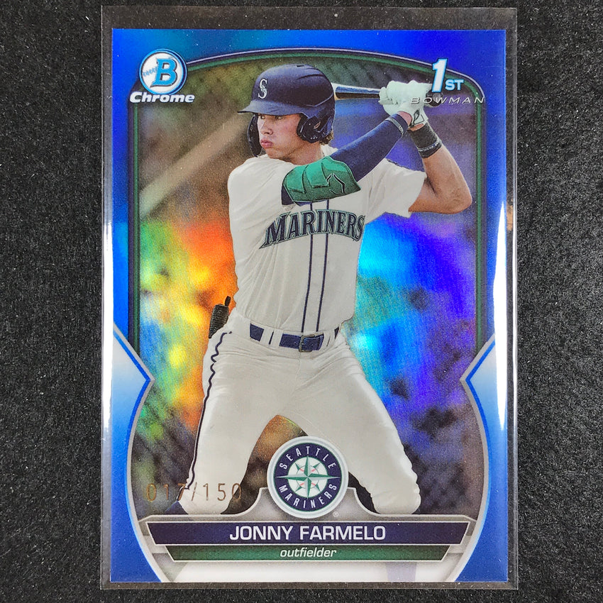 2023 Bowman Draft Mlb Jonny Farmelo 1st Bowman Base Chrome Blue 17/150