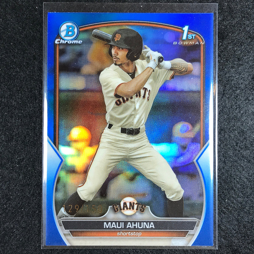 2023 Bowman Draft Mlb Maui Ahuna 1st Bowman Base Chrome Blue 129/150
