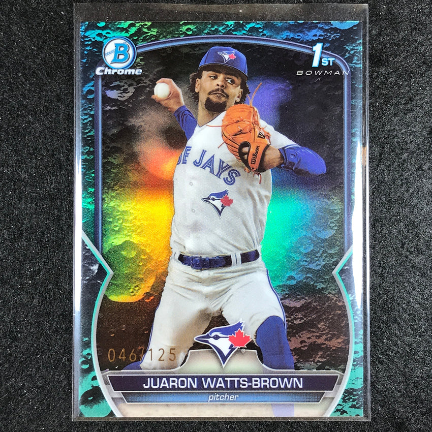 2023 Bowman Draft Mlb Juaron Watts-brown 1st Bowman Aqua Lunar Crater 46/125