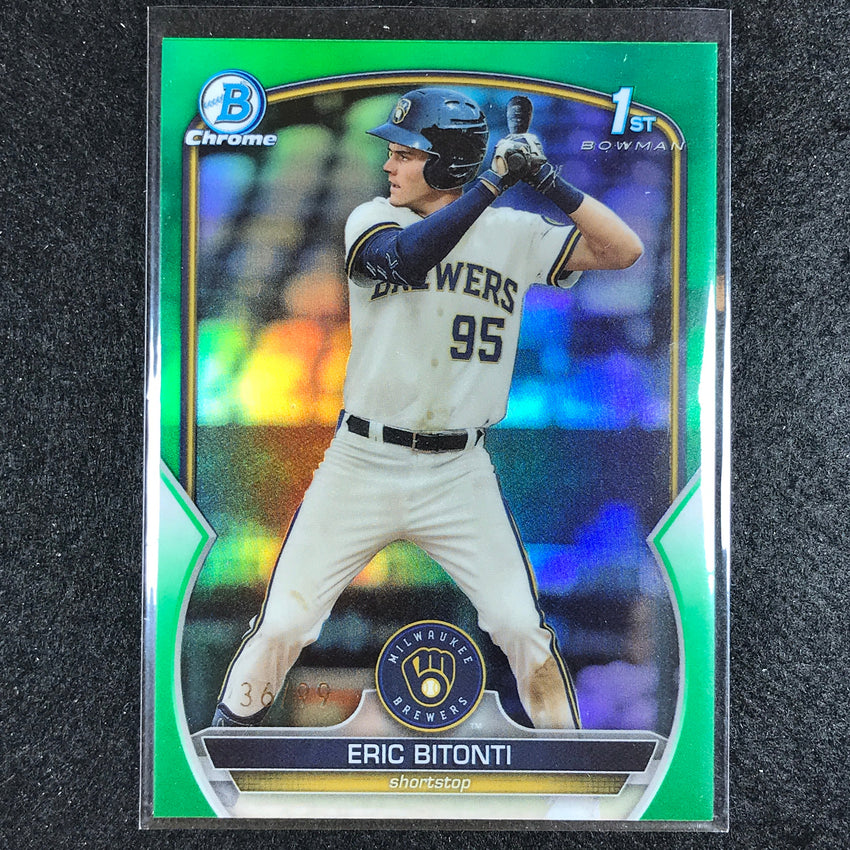 2023 Bowman Draft Mlb Eric Bitonti 1st Bowman Base Chrome Green 36/99