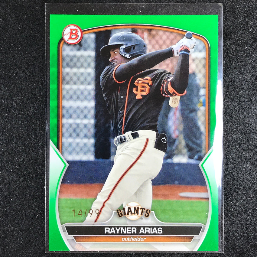 2023 Bowman Draft Mlb Rayner Arias Base Paper Green 14/99