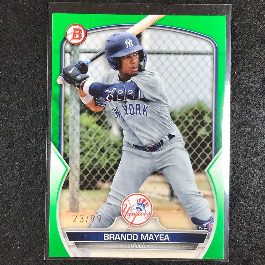 2023 Bowman Draft Mlb Brando Mayea Base Paper Green 23/99