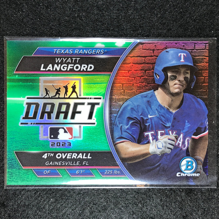 2023 Bowman Draft Mlb Wyatt Langford Bowman Draft Night Green 29/99