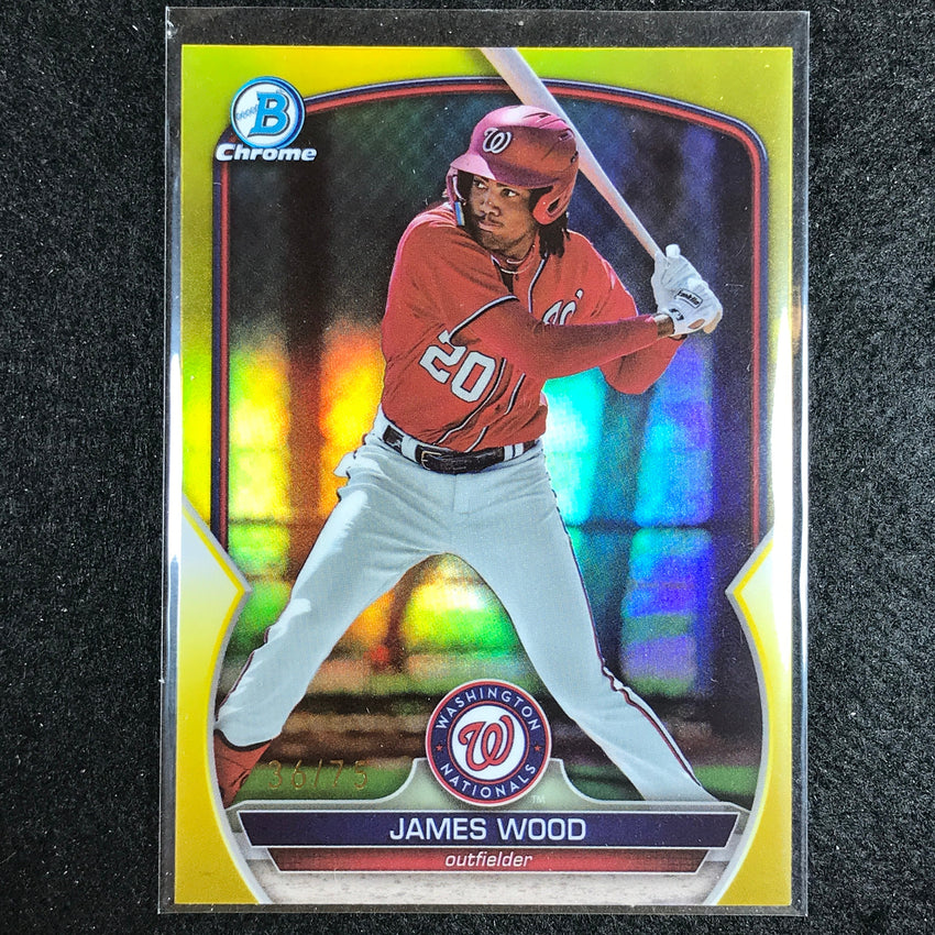 2023 Bowman Draft Mlb James Wood Base Chrome Yellow 36/75