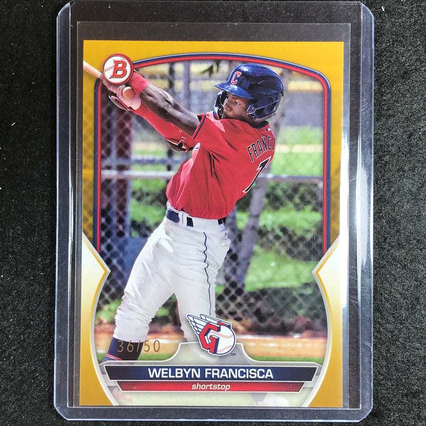 2023 Bowman Draft Mlb Welbyn Francisca Base Paper Gold 36/50
