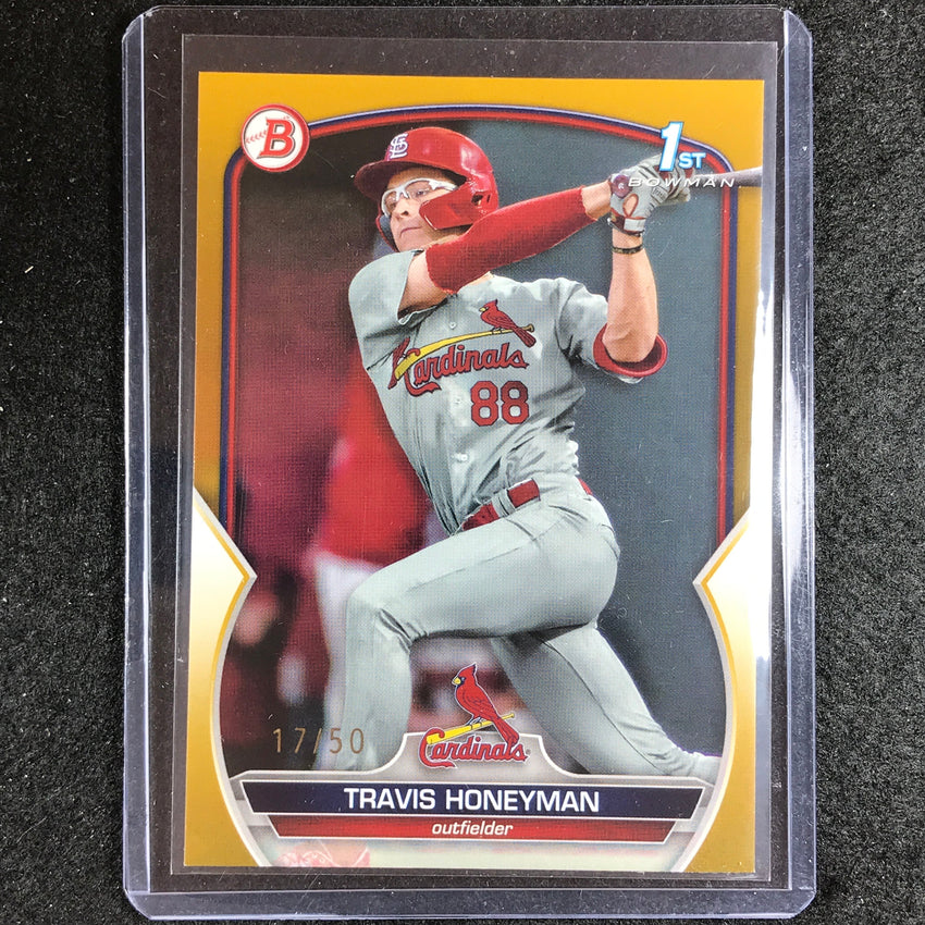 2023 Bowman Draft Mlb Travis Honeyman 1st Bowman Base Paper Gold 17/50